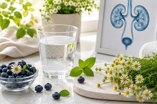 Pahar cu apa , rinichi stil medical discret si atmosfera curata de clinica moderna